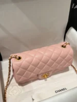 Chanel Classic Bell Bag Handbags Womans Like Auth Pink Sheepskin 20cm - Image 7