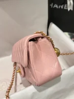 Chanel Classic Bell Bag Handbags Womans Like Auth Pink Sheepskin 20cm - Image 2