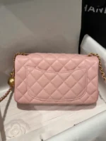 Chanel Classic Bell Bag Handbags Womans Like Auth Pink Sheepskin 20cm - Image 6