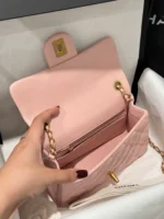 Chanel Classic Bell Bag Handbags Womans Like Auth Pink Sheepskin 20cm - Image 3
