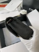 Chanel Medium Classic Like Auth Handbags Cowhide Black Lock Gold 25.5cm - Image 3