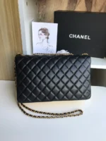 Tui Xach Nu Chanel Qua Tram Mau Den Da Li Mix Vang 25cm 5