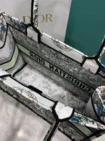 Dior Book Tote Super Quality Women's Handbag Embroidered Fabric Size 36cm - Image 4