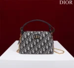 Dior Plaid Women's Handbag, Glossy Leather, Replica 11 High Quality 20cm - Image 8