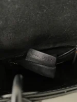 Dior Lady Matte Like Auth Women's Handbag Black Diamond Pattern 17cm - Image 4