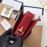 Gucci 1955 Horsebit Women's Handbag Super Smooth Red Leather 25cm - Image 2