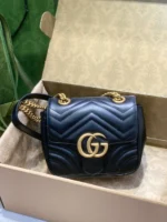 Gucci Marmont Rep 11 Women's Handbag High Quality Black 20cm - Image 9