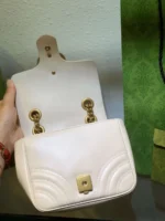 Gucci Marmont Replica 1:1 Women's Handbag High Quality White 20cm - Image 5