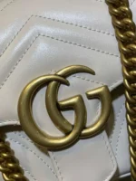 Gucci Marmont Replica 1:1 Women's Handbag High Quality White 20cm - Image 6