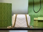 Gucci Marmont Replica 1:1 Women's Handbag High Quality White 20cm - Image 3