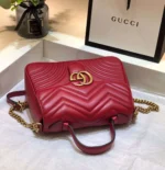 Gucci Marmont Top Handle Like Auth Women's Handbag Red 27cm - Image 6