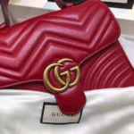 Gucci Marmont Top Handle Like Auth Women's Handbag Red 27cm - Image 2