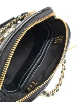 Chanel Alma Mini Shiny Leather Handbags Black Lock Gold 12cm - Image 3