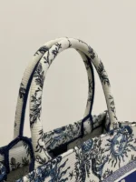 Dior Book Tote Women's Handbag Embroidered Fabric Size 36cm - Image 5