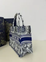 Dior Book Tote Women's Handbag Embroidered Fabric Size 36cm - Image 2