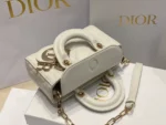 Dior D-Joy Mini Bag White Super Quality Women's Handbag 16.5x6x10cm - Image 6