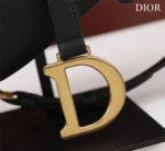 Dior Saddle 11 Handbags Black With Lock Yellow Gold 25x20x6.5cm - Image 4