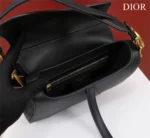 Dior Saddle 11 Handbags Black With Lock Yellow Gold 25x20x6.5cm - Image 3