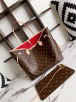 Louis Vuitton LV Neverfull Like Auth Handbags Brown Pattern 32x29x17cm - Image 7
