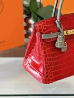 Tui Xach Nu Hermes Birkin Crocodile Mix 2 Mau Like Auth 30cm 6 1