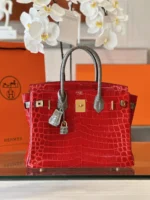Tui Xach Nu Hermes Birkin Crocodile Mix 2 Mau Like Auth 30cm 7 1
