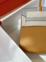 Hermes Birkin 25 Gray/Brown Epsom leather Palladium Hardware - Image 7