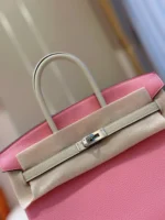 Hermes Birkin 25 Pink/Beige Customize Palladium Hardware - Image 6