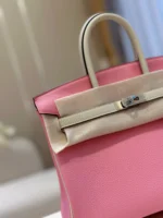 Hermes Birkin 25 Pink/Beige Customize Palladium Hardware - Image 7