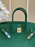 Hermes Birkin 30 Dark Green Palladium Hardware - Image 4