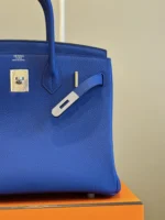 Hermès Birkin 30 Electrique Blue Palladium Hardware - Image 6