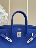Hermès Birkin 30 Electrique Blue Palladium Hardware - Image 8