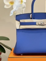 Hermès Birkin 30 Electrique Blue Palladium Hardware - Image 7