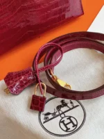 Tui Xach Nu Hermes Kelly Crocodile Da Ca Sau Cao Cap 25cm 6