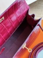 Tui Xach Nu Hermes Kelly Crocodile Da Ca Sau Cao Cap 25cm 7