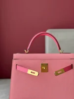 Hermes Kelly 28 Rose Pink/ Pink Gold Hardware - Image 4