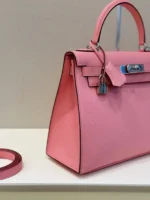 Hermes Kelly 28 Rose Pink Epsom Leather Palladium Hardware - Image 3