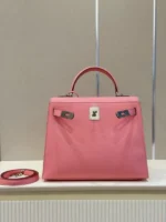 Hermes Kelly 28 Rose Pink Epsom Leather Palladium Hardware - Image 4