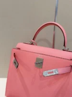Hermes Kelly 28 Rose Pink Epsom Leather Palladium Hardware - Image 5