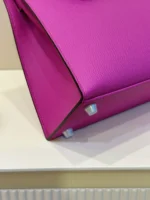 Hermes Kelly 28 Purple Epsom Leather Palladium Hardware - Image 2