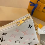 Louis Vuitton LV Coussin Monogram Like Auth Handbags Mix Pink Black Pattern 26x20x12cm - Image 3