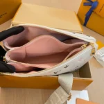 Louis Vuitton LV Coussin Monogram Like Auth Handbags Mix Pink Black Pattern 26x20x12cm - Image 8