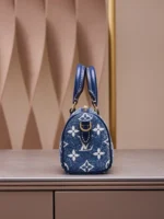 Louis Vuitton LV Speedy Monogram Demin Womans Like Auth Handbags 16x10x7.5cm - Image 4