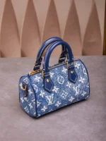 Louis Vuitton LV Speedy Monogram Demin Womans Like Auth Handbags 16x10x7.5cm - Image 2