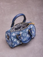 Louis Vuitton LV Speedy Monogram Demin Womans Like Auth Handbags 16x10x7.5cm - Image 3