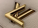 Louis Vuitton LV Twist Handle Like Auth Lock Gold Handbags 17x25x11cm - Image 5