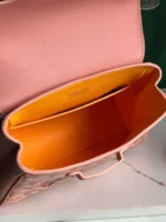 Goyard Saigon Handbag Pink Womens Wooden Handle 20x15cm - Image 3