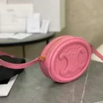 Celine Mini Handbag Pink Smooth Leather 16×12.5x4cm - Image 4