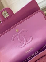 Chanel Classic Handbags Womans Purple Lock Silver 25cm - Image 6
