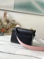 Louis Vuitton LV Twist Black Cowhide Leather Handbags 24cm - Image 5