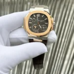 Patek Philippe Nautilus 5712 Rose Plated Leather Strap 40mm